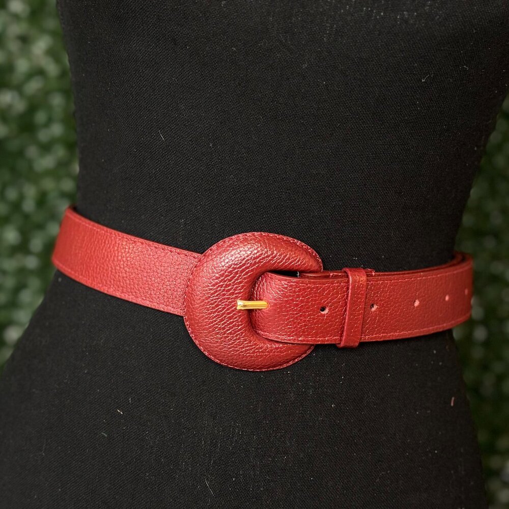 NEW Burgandy Brazilian Genuine Leather Belt